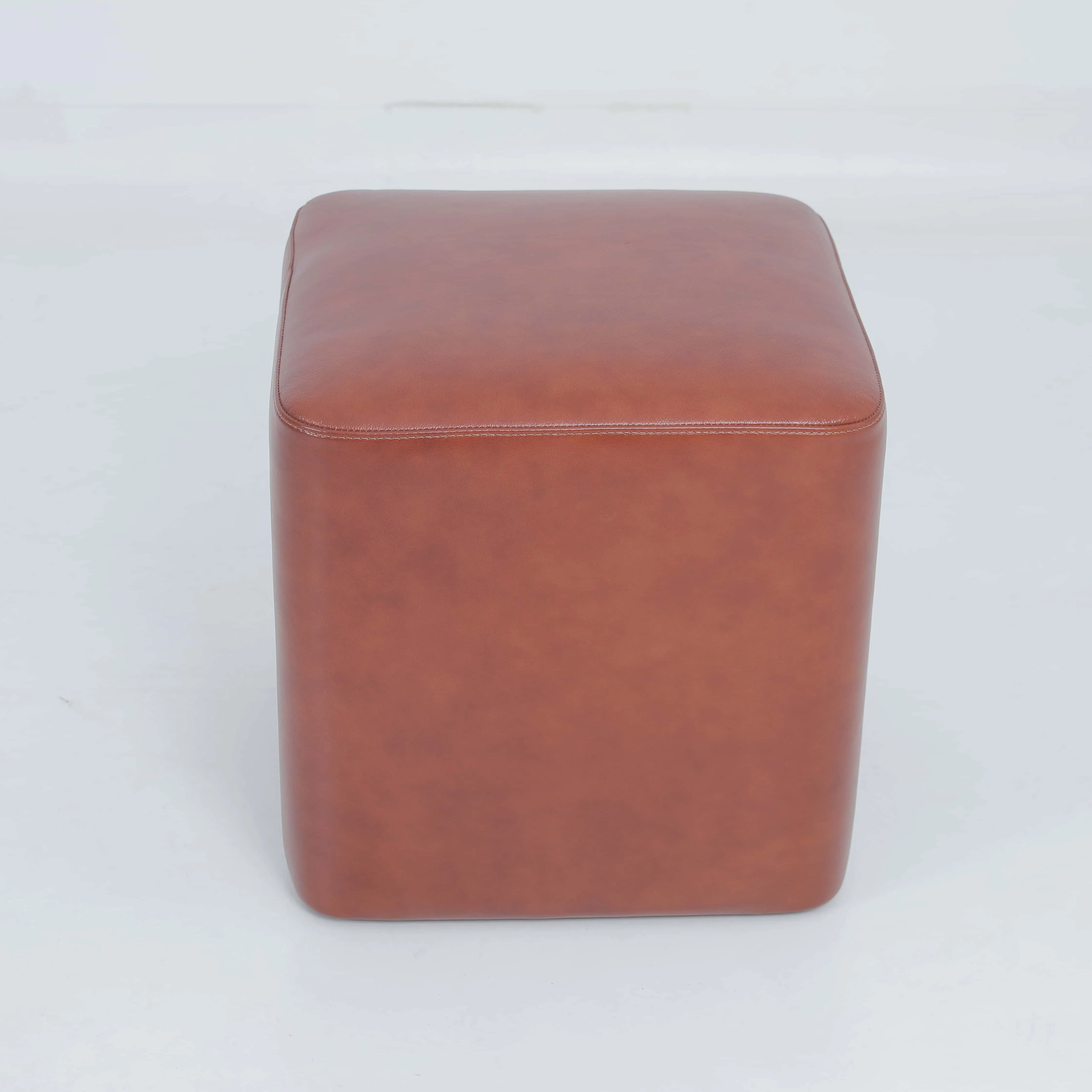 Modern Luxury Square Ottoman Stool Living Room Synthetic Leather Ottoman Pouf