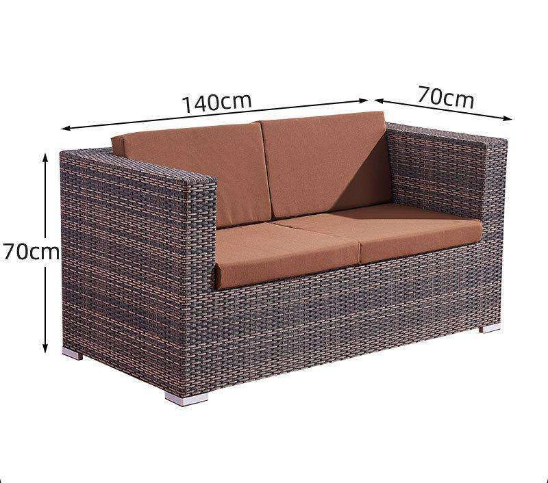 Chaise longue à double balancement en aluminium pour jardin