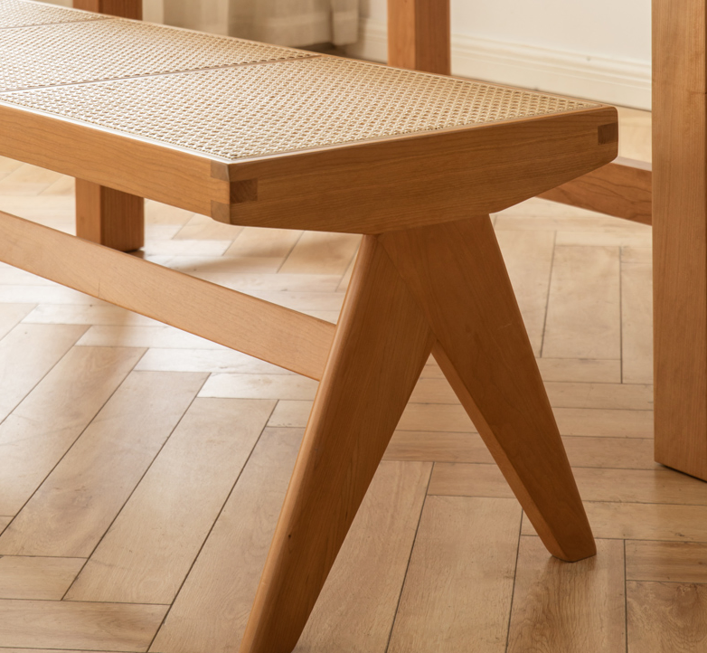 Rustic Solid Wood Bench 2