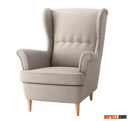 Modern High Back Upholstery Fabric Sessel Aleshia Wingback Chair for Living Room