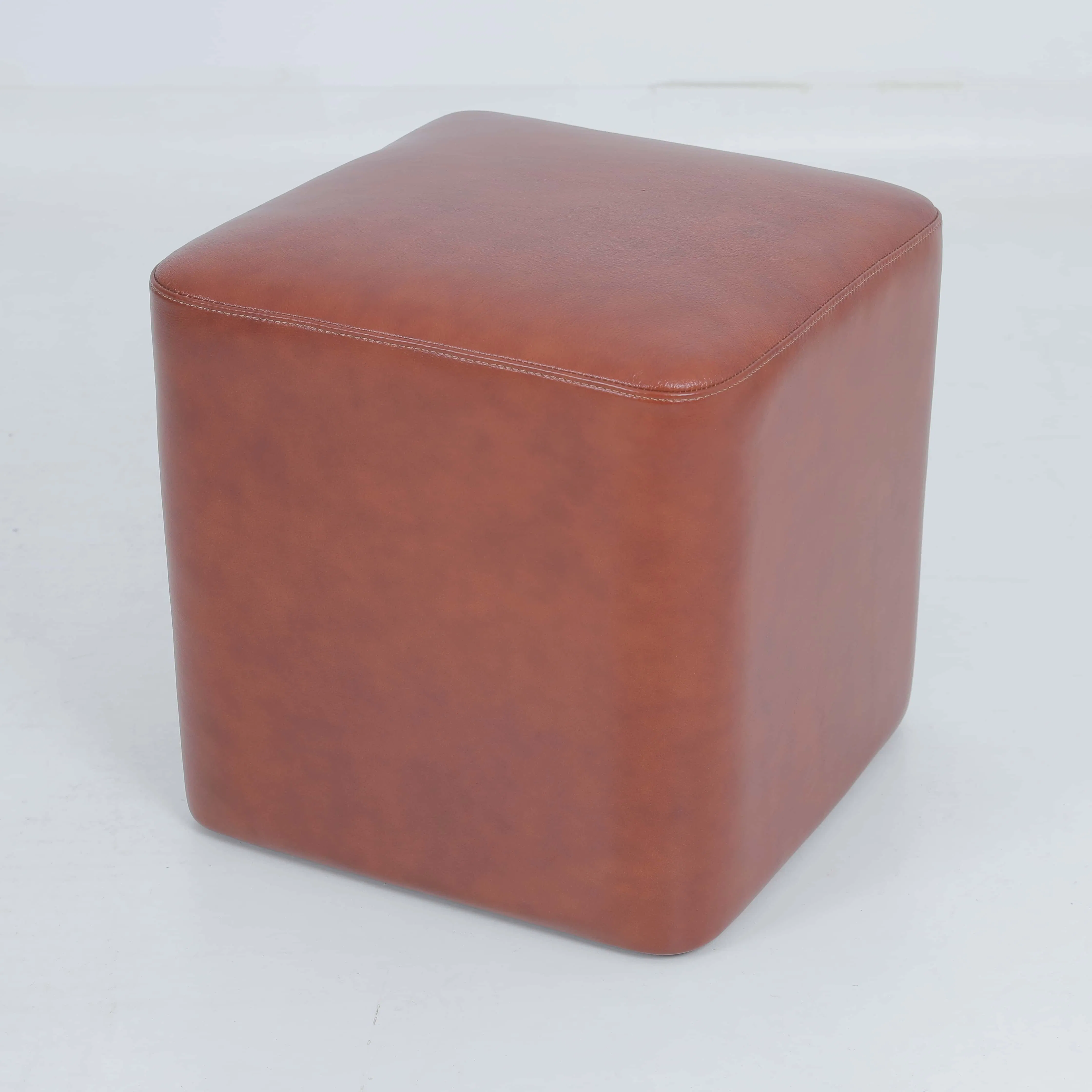 Modern Luxury Square Ottoman Stool Living Room Synthetic Leather Ottoman Pouf