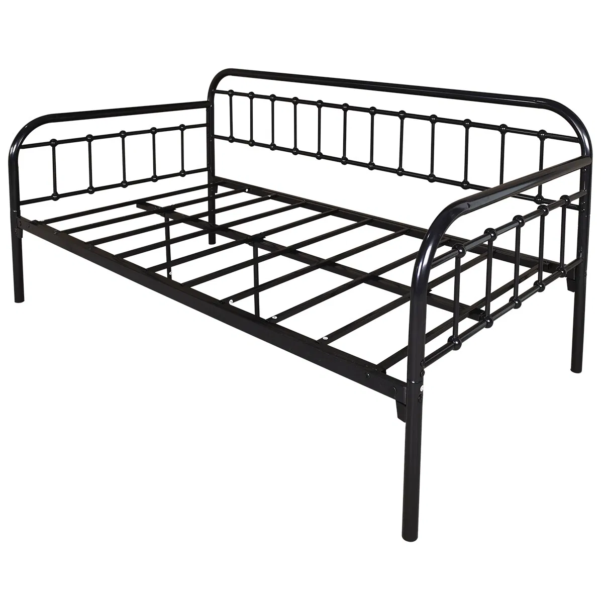 European Children's Splice Bed Iron Sofa Bed with Guardrail Crib Sitting and Sleeping Dual-Use Iron Frame Bed Manufacturers Supply