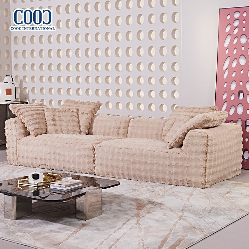 Foshan Wholesale Furniture Modern Modular Living Room Fabric Sectional Boneless Leisure Compressed Sofa Couch for Home and Hotel Apartment