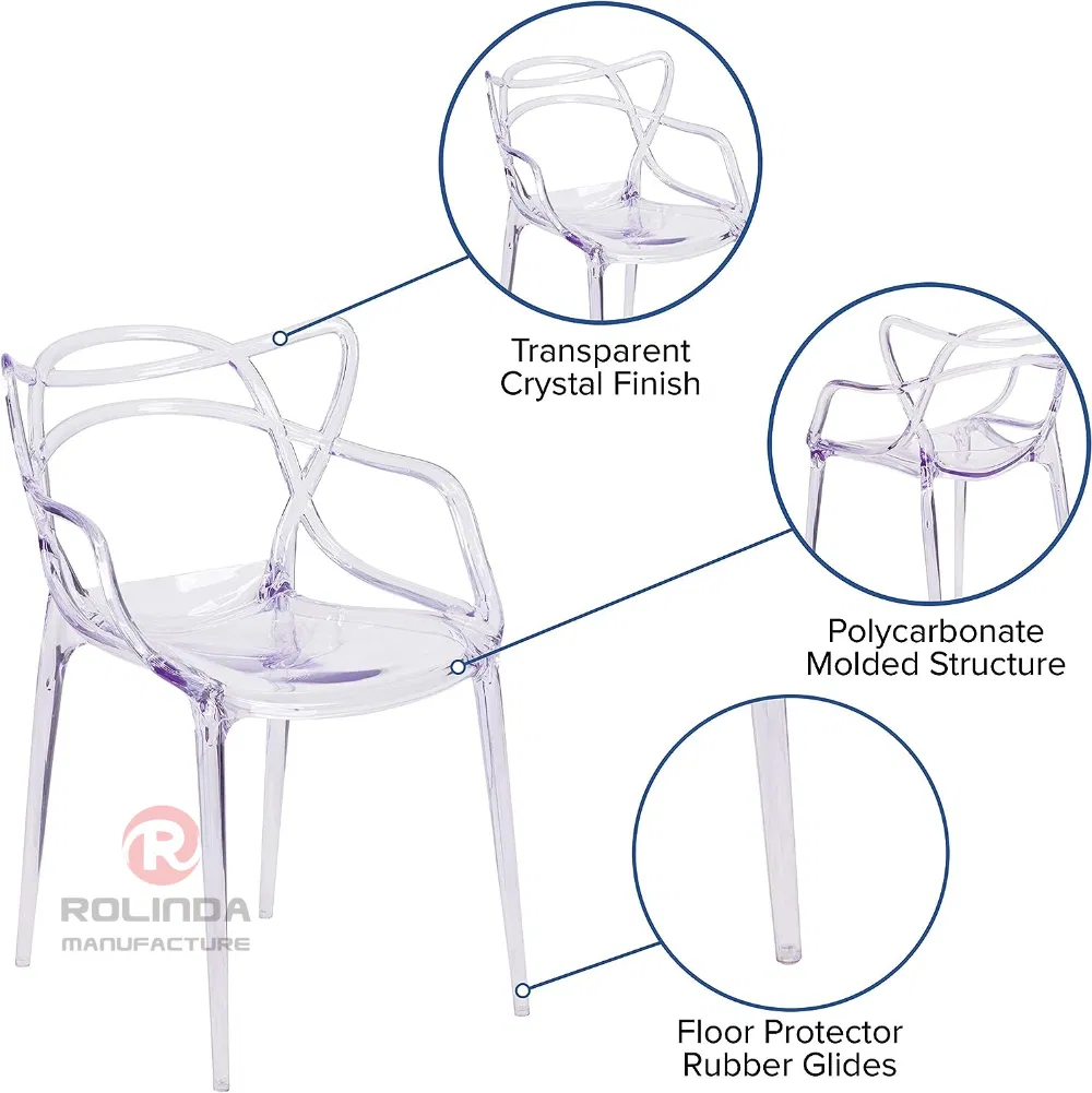 Modern Plastic Accent Dining Armchair