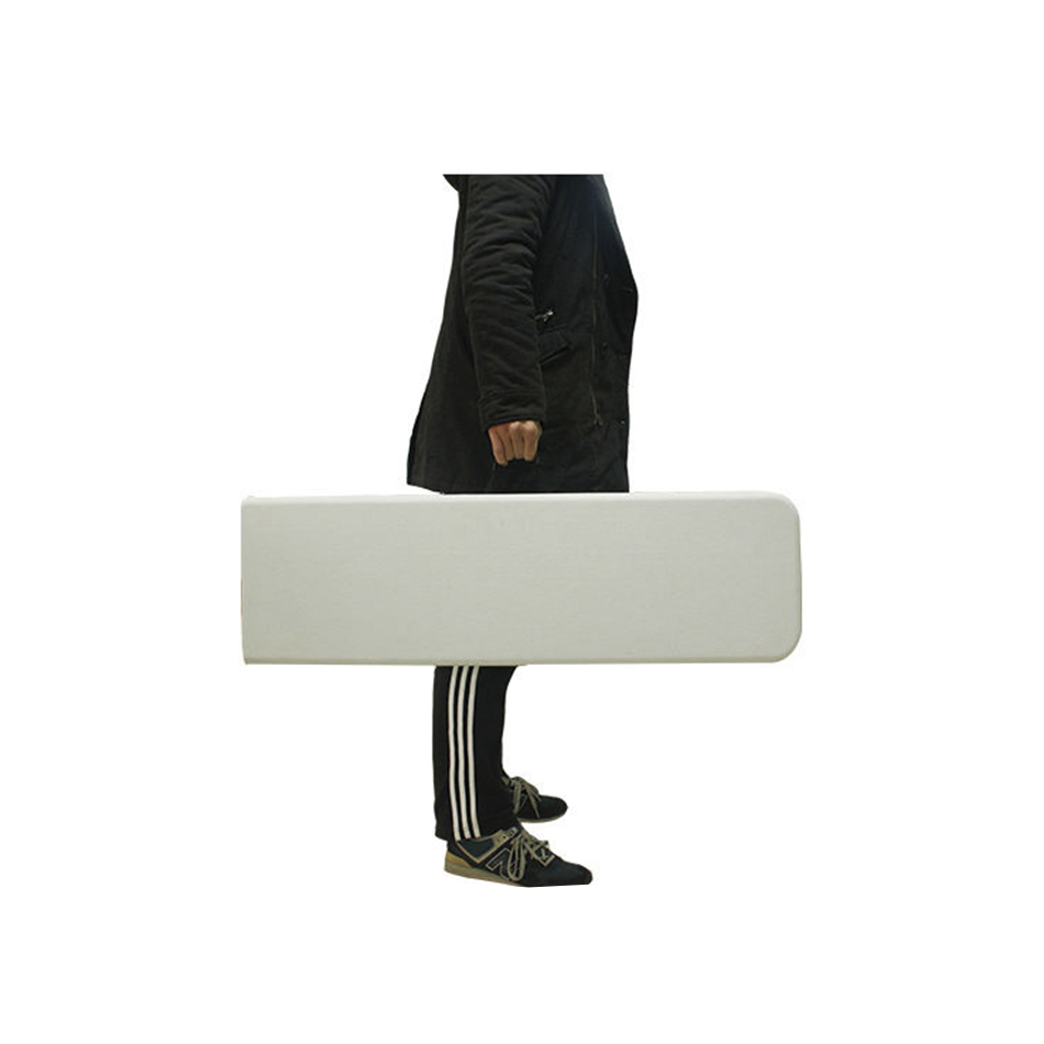 6FT White Plastic Portable Folding Bench for Outdoor Dining for Garden Picnic Camping