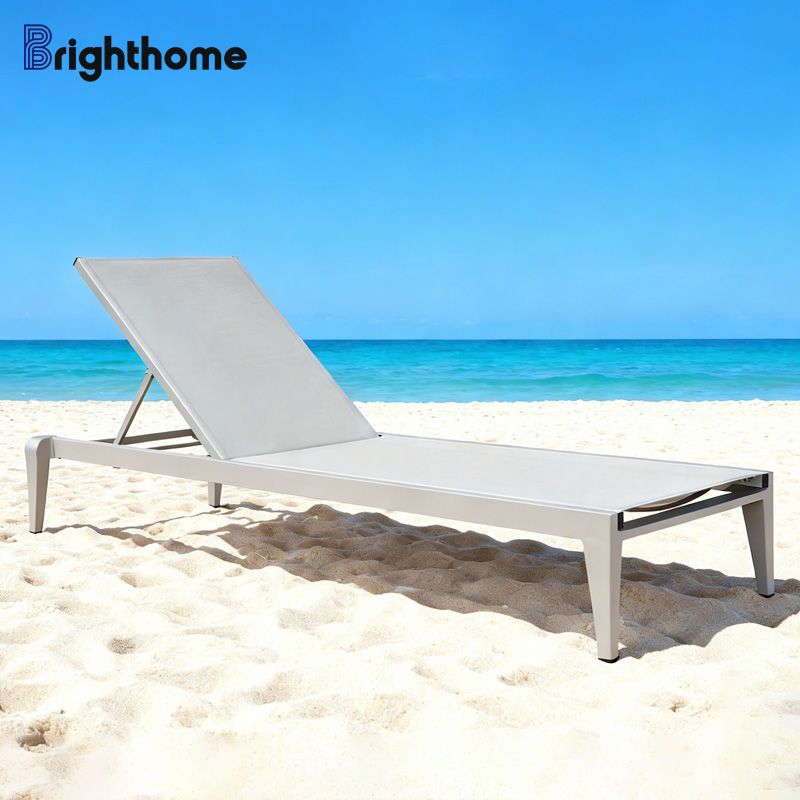 Prix d'usine Aluminium Lit de jardin extérieur Chaise longue solaire