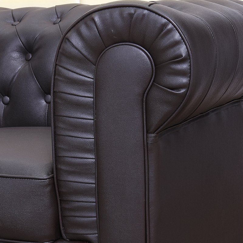 Customized American Leisure Leather Chesterfield Sofa