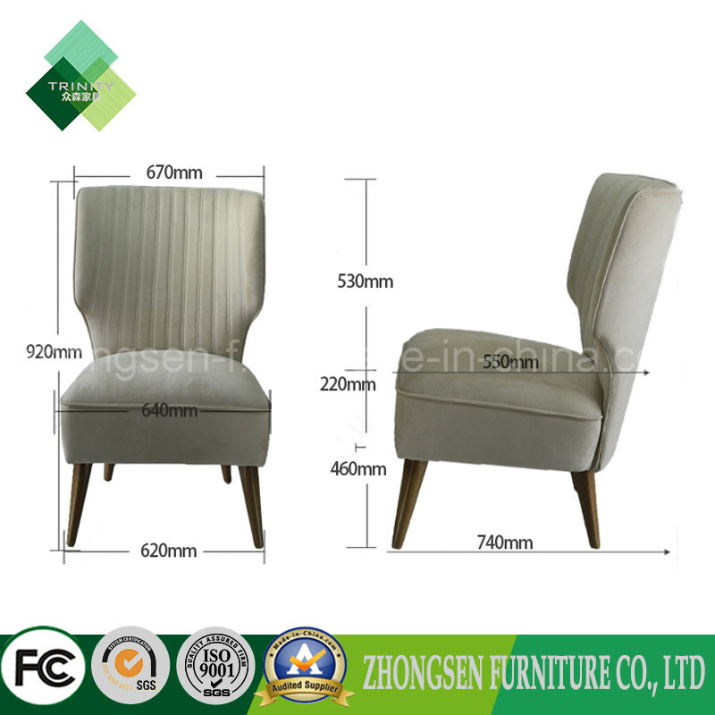 Southeast Asia Style Fabric Wingback Chair for Living Room (ZSC-54)
