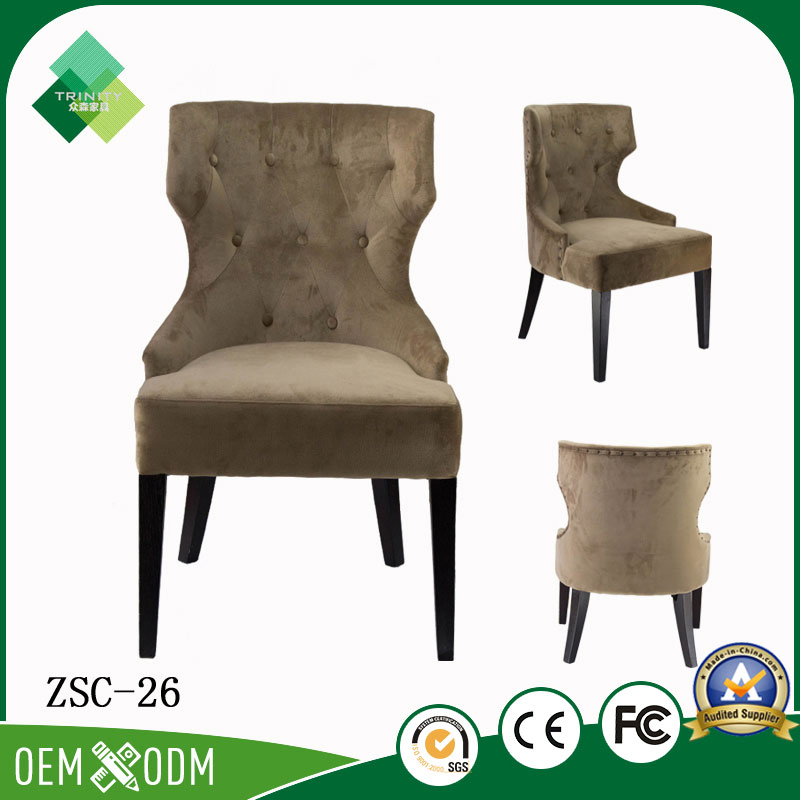Royal Style of Beech Wingback Chair for Dining Room (ZSC-26)