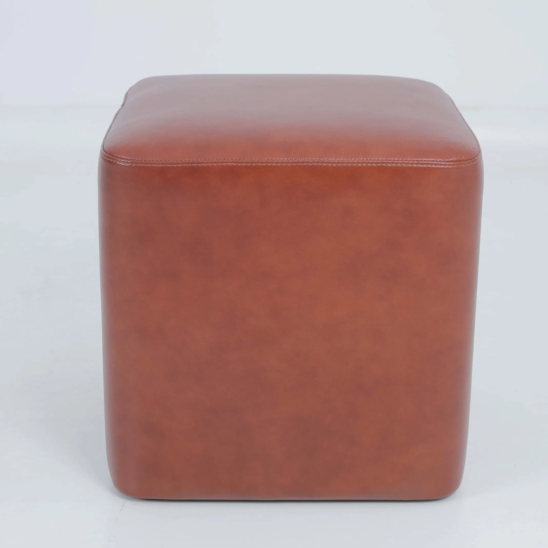 Modern Luxury Square Ottoman Stool Living Room Synthetic Leather Ottoman Pouf