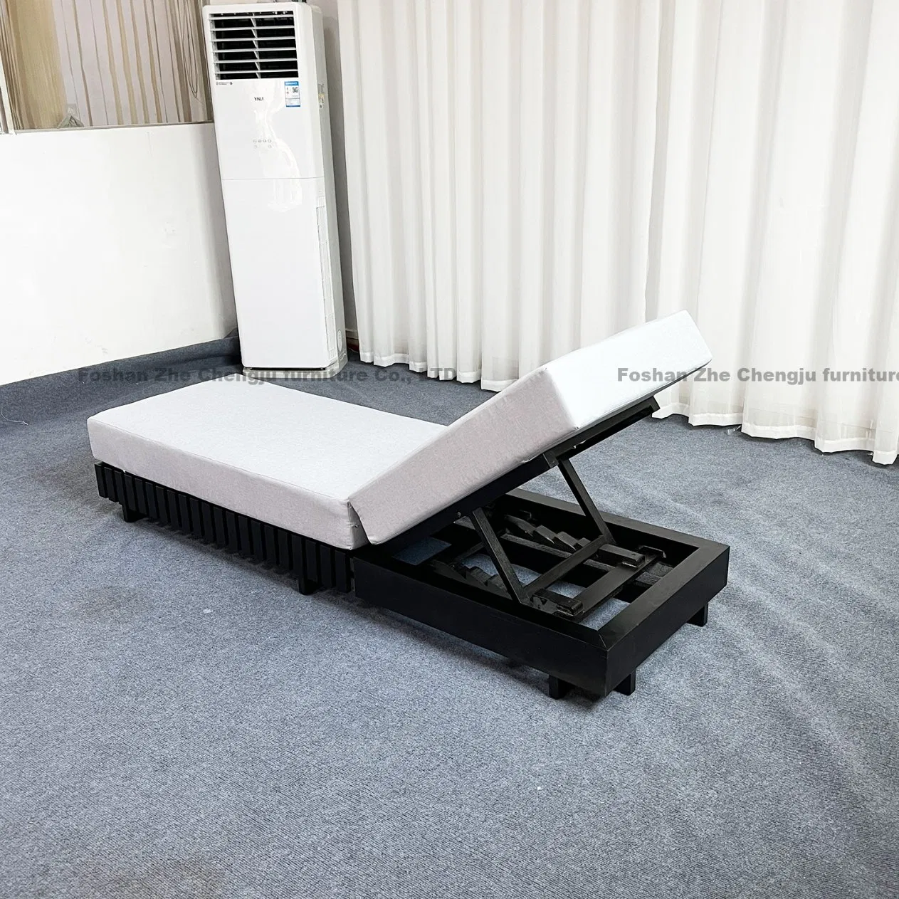 Chaise longue de plage de station balnéaire en aluminium, chaise longue de piscine, mobilier de jardin extérieur, transat