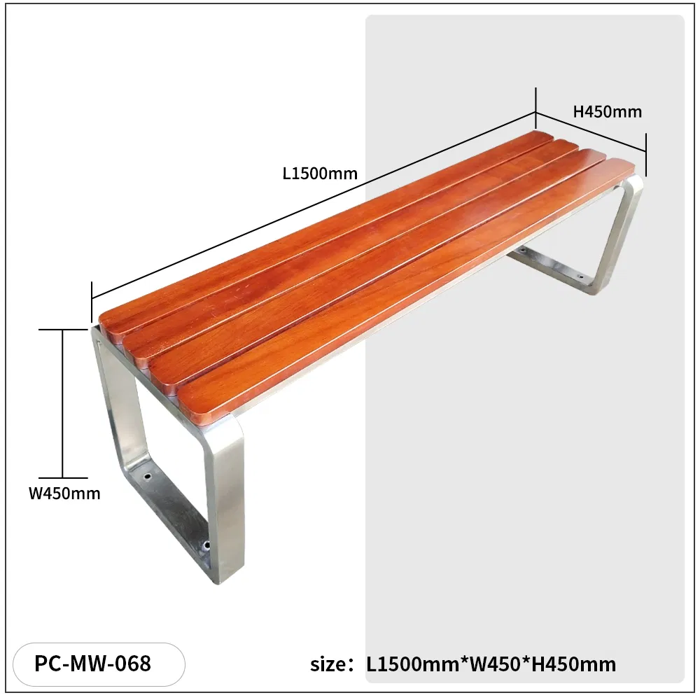 Custom Color Metal Public Yard Garden Bench Seats Outdoor Park Bench Heavy Duty Park Bench