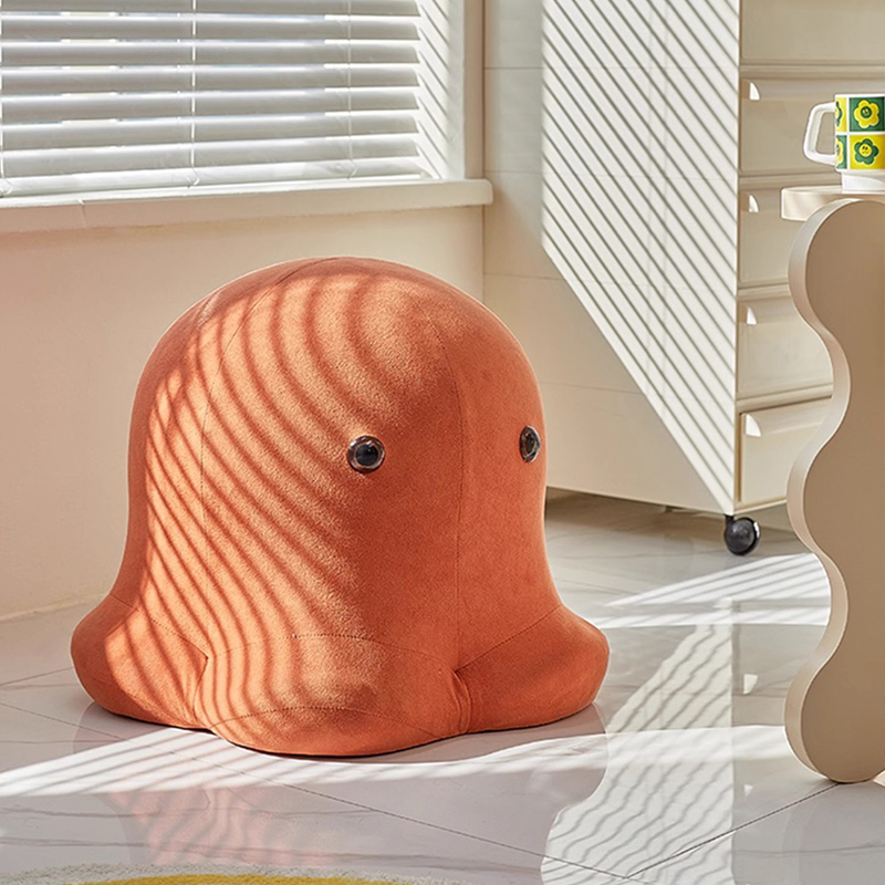 Minimalist Leisure Chair Leather Upholstered Accent Chair for Living Room