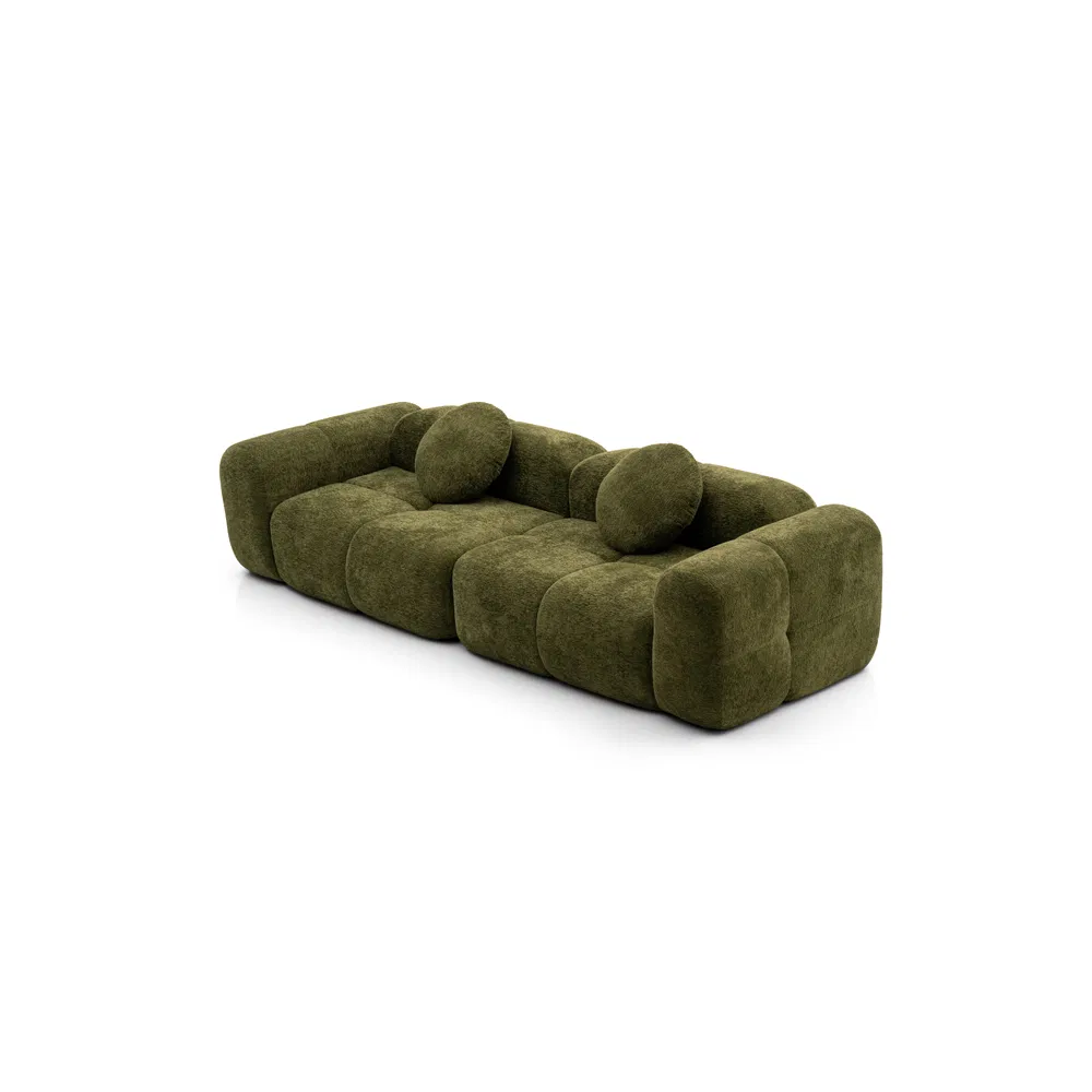 ODM Low Back China Luxury Furniture Modular Compressed Compression Green Sofa with FSC