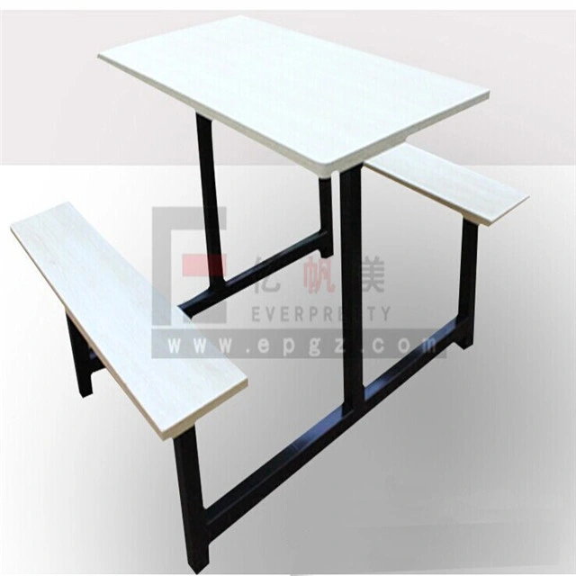 Wooden School Canteen Furniture Dining Table and Benches