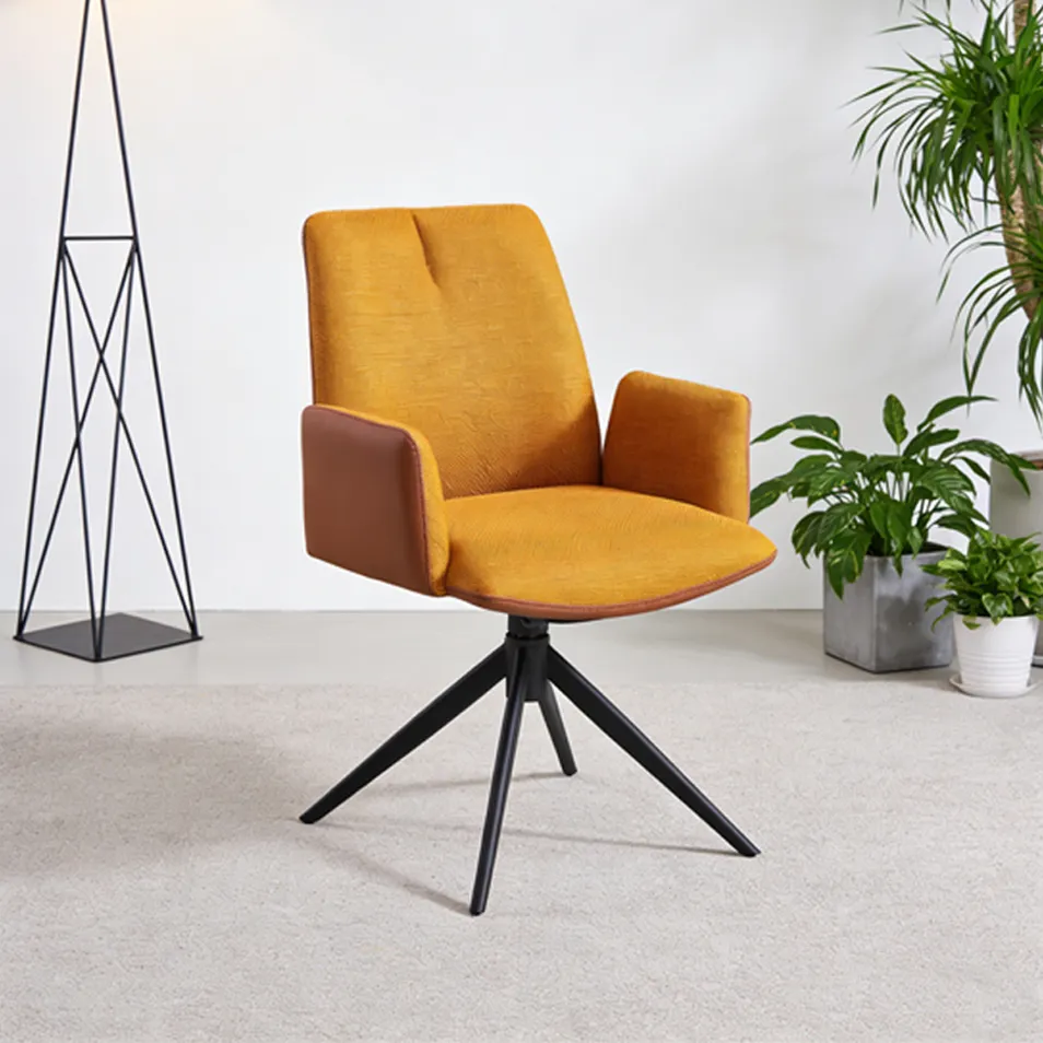 Orange Accent Chair View 1