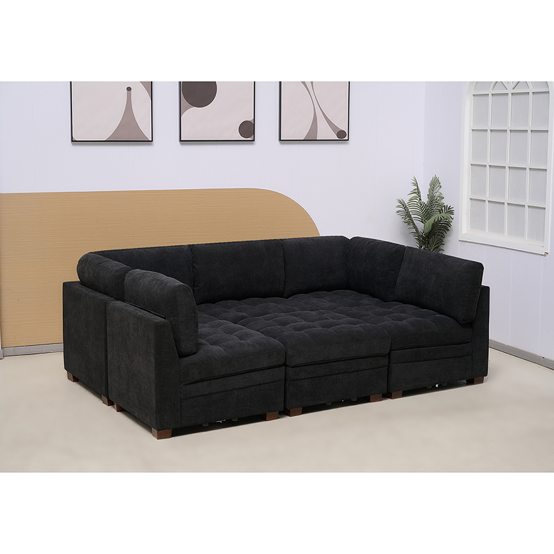Thomasville Modular Sofa with Storage Ottoman for Living Room