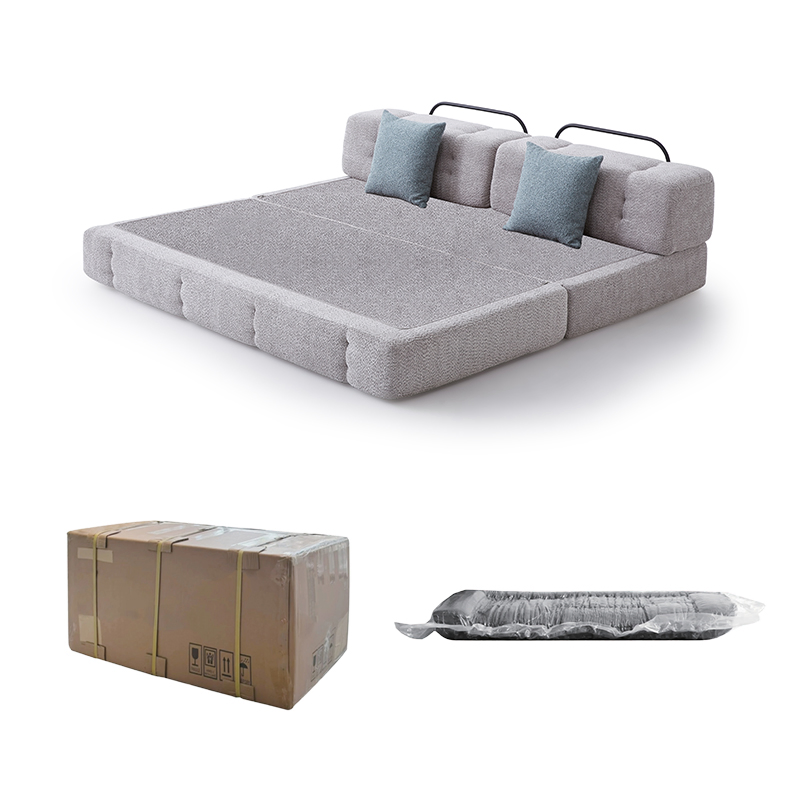 Compressed Sofa Modern Wide Seated Deep Double Chaise Compression Sofa Bed