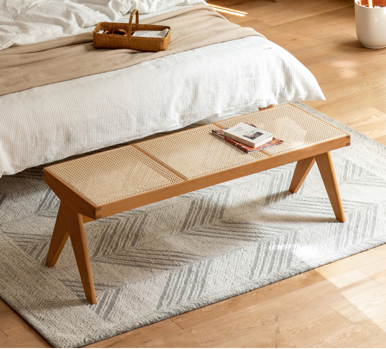 Rustic Solid Wood Bench 1