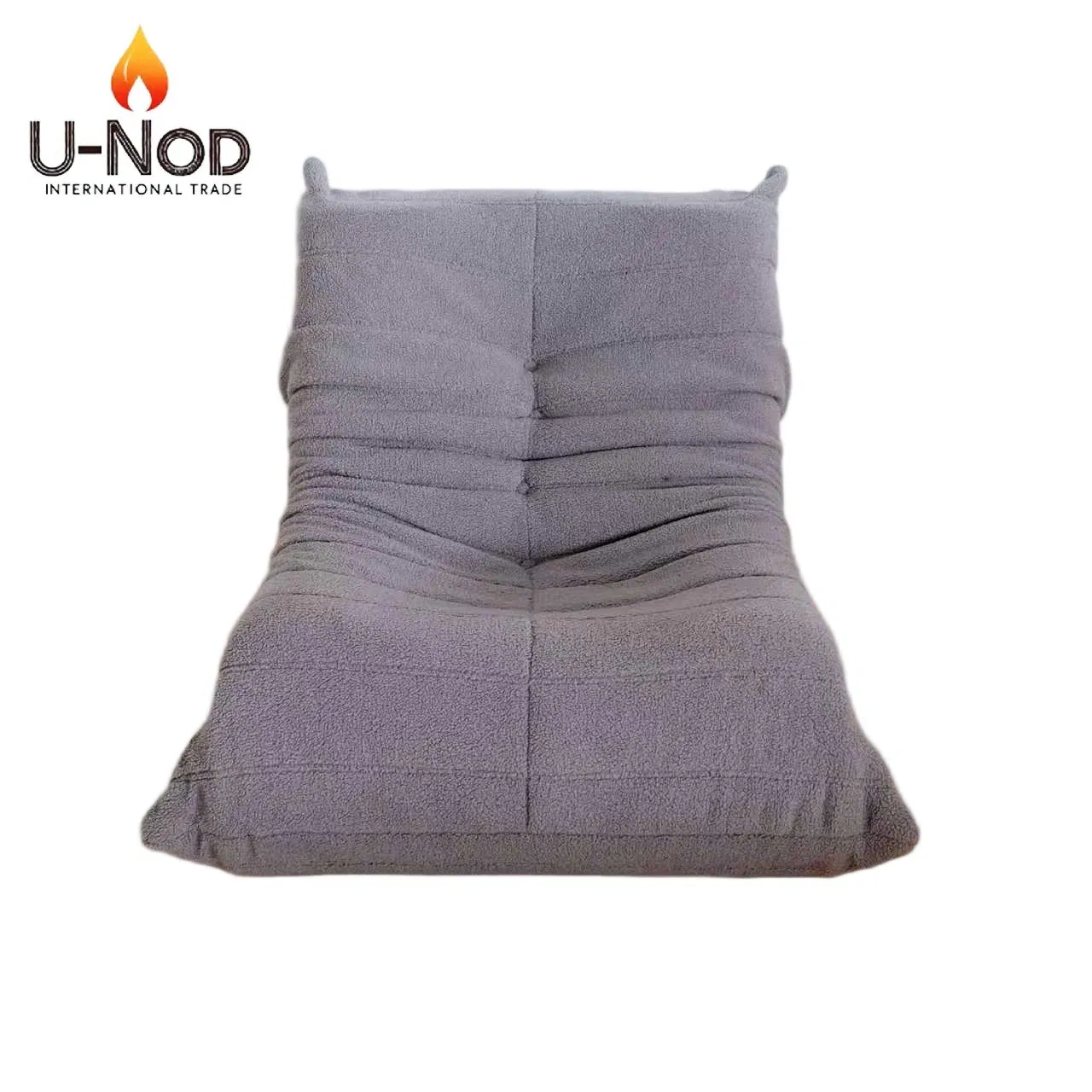 2026 Italian Modern Furniture Fabric Fully Sponge Single Tofu Block Vacuum Packaging Compression Caterpillar Lazy Sofa for Home/Hotel/Living Room/Single