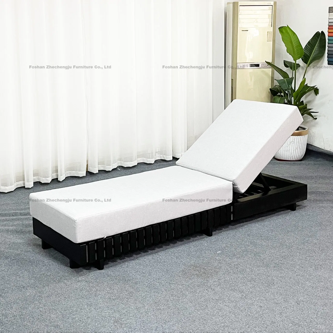 Chaise longue de plage de station balnéaire en aluminium, chaise longue de piscine, mobilier de jardin extérieur, transat