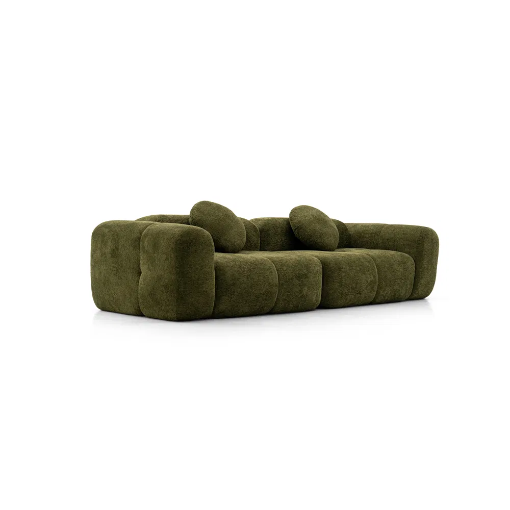 ODM Low Back China Luxury Furniture Modular Compressed Compression Green Sofa with FSC