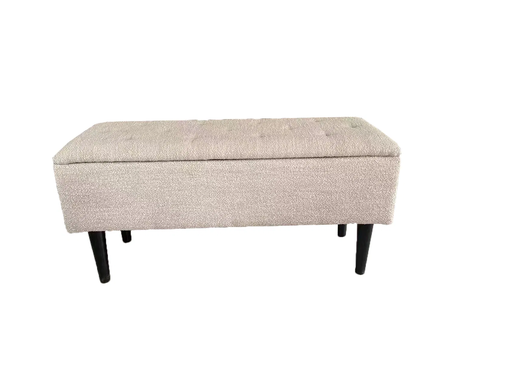 Modern Fabric Footrest Footstool Storage Ottoman Bench for Living Room Dining Room