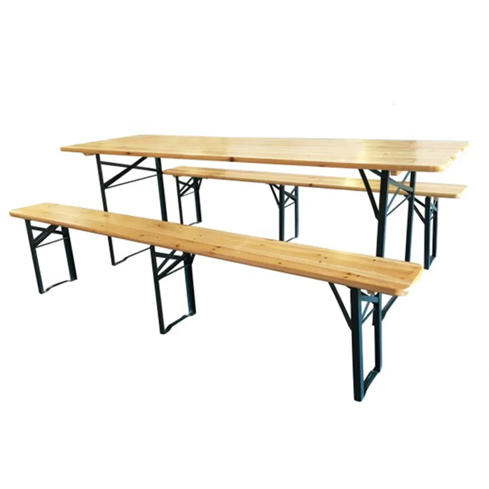 Outdoor Dining Solid Wood Dining Wooden Picnic Table and Bench for Restaurant