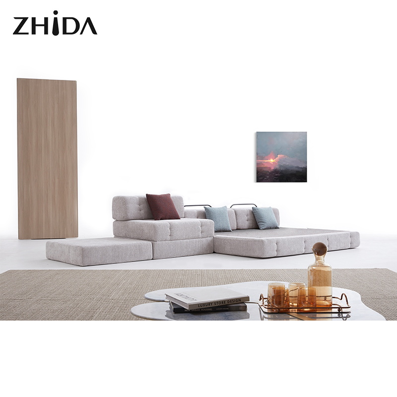 Compressed Sofa Modern Wide Seated Deep Double Chaise Compression Sofa Bed