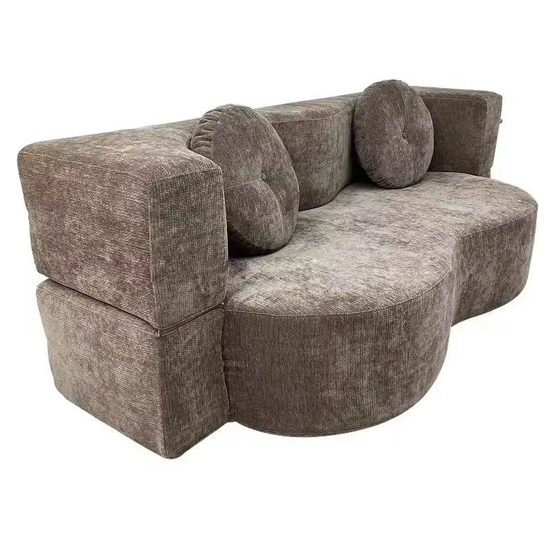 Blue Teddy Fabric Sofa