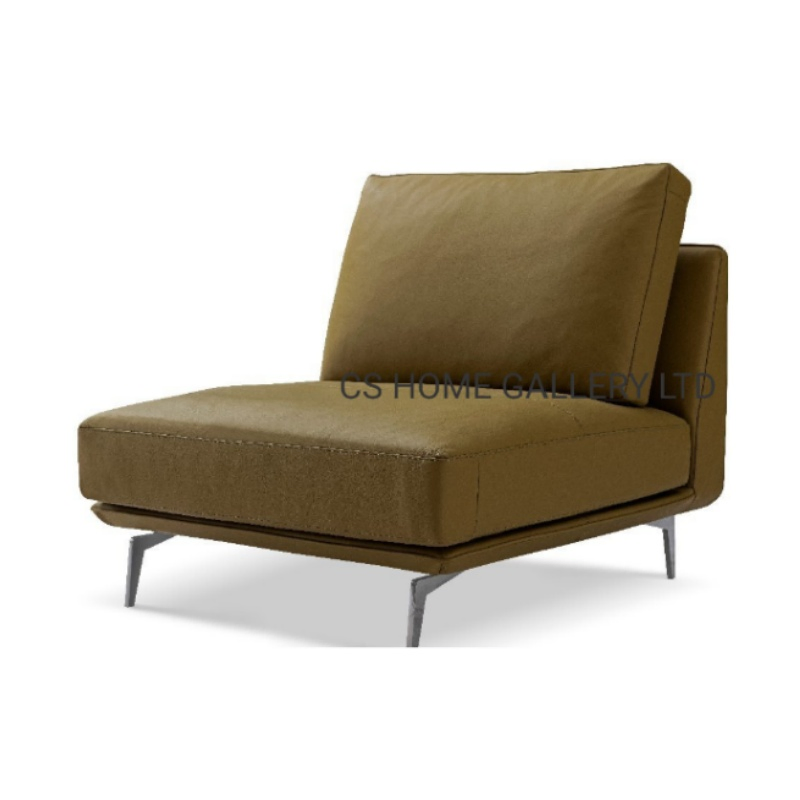 Single Armchair Living Room Bedroom Balcony Leisure Set Leather Sofa