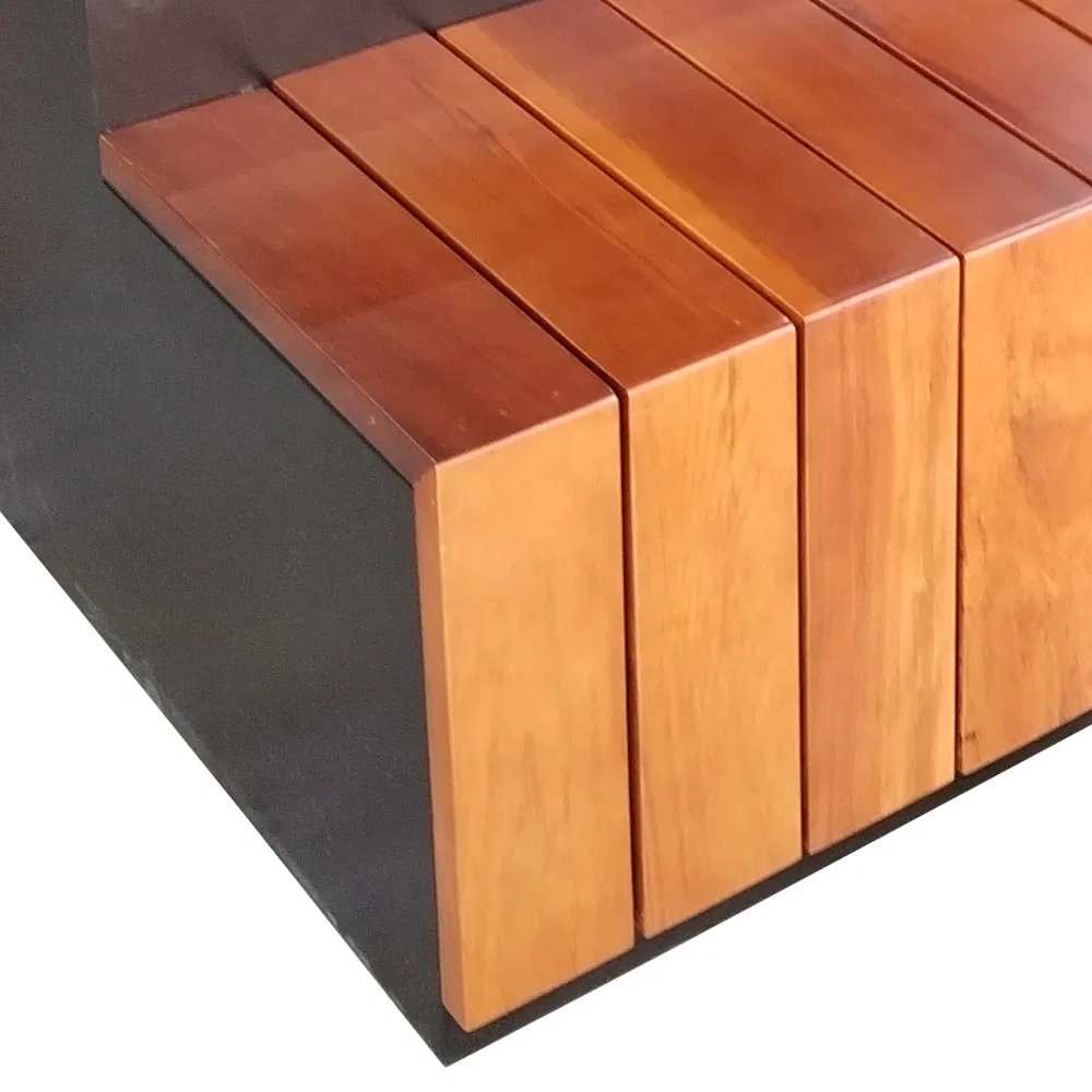 Wood Garden Flower Benches Chair Used Outdoor Wooden Bench with Planter Box for Shopping Mall Leisure Chair