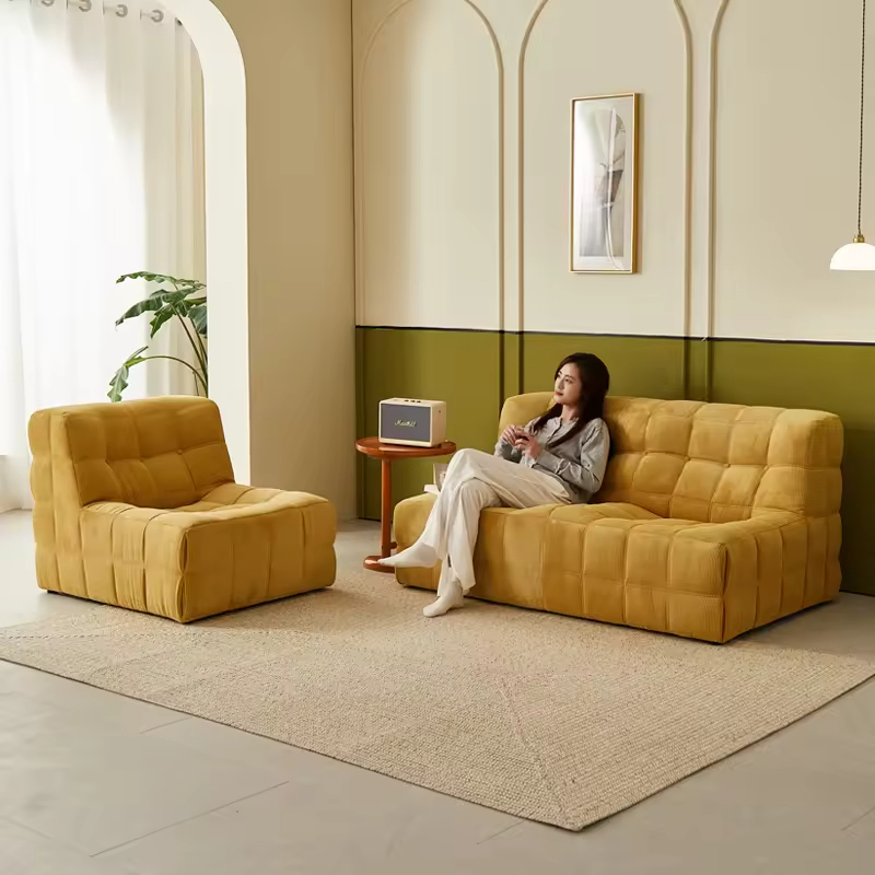 Low Freight Cost Box Packed Compressible Sponge Loveseat