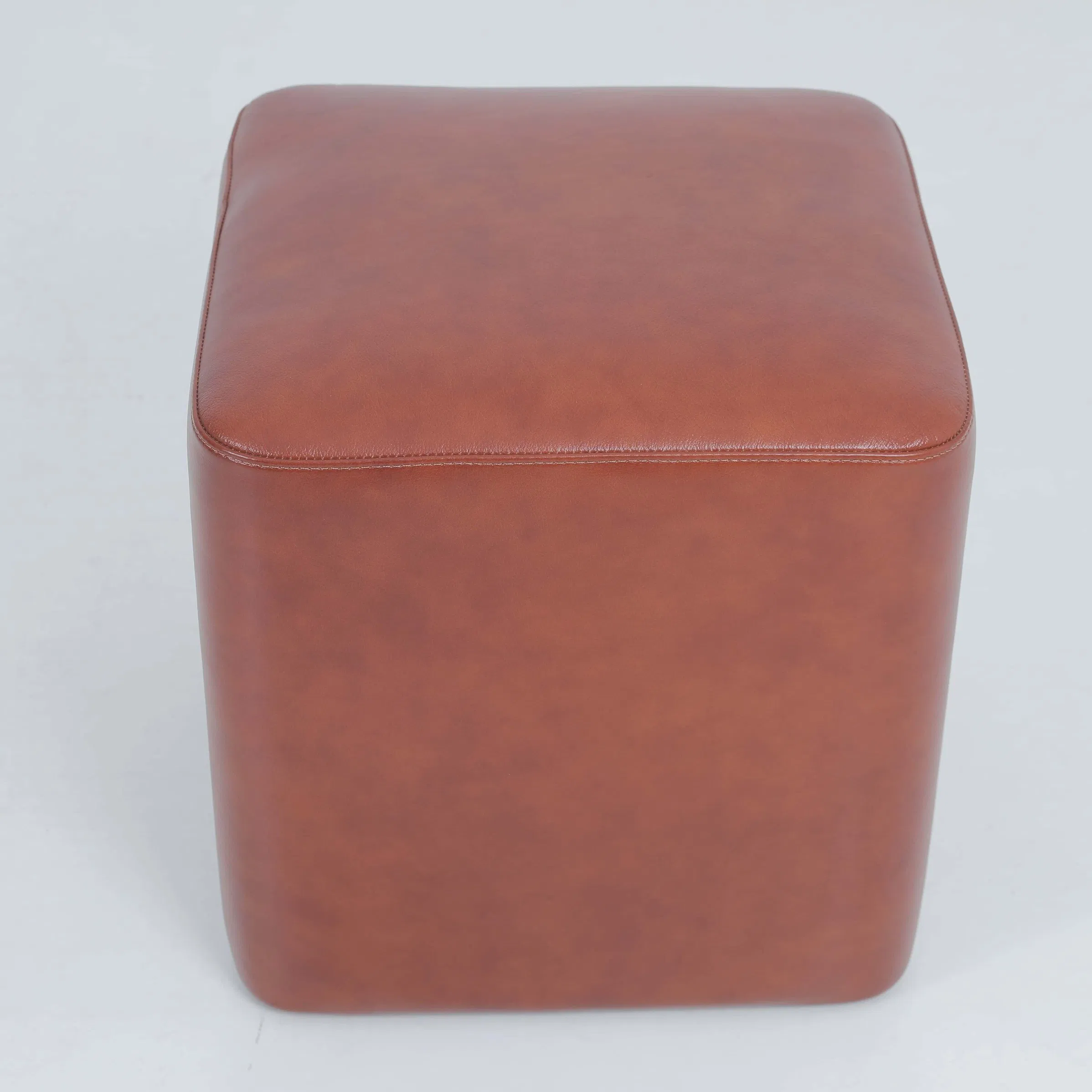 Modern Luxury Square Ottoman Stool Living Room Synthetic Leather Ottoman Pouf