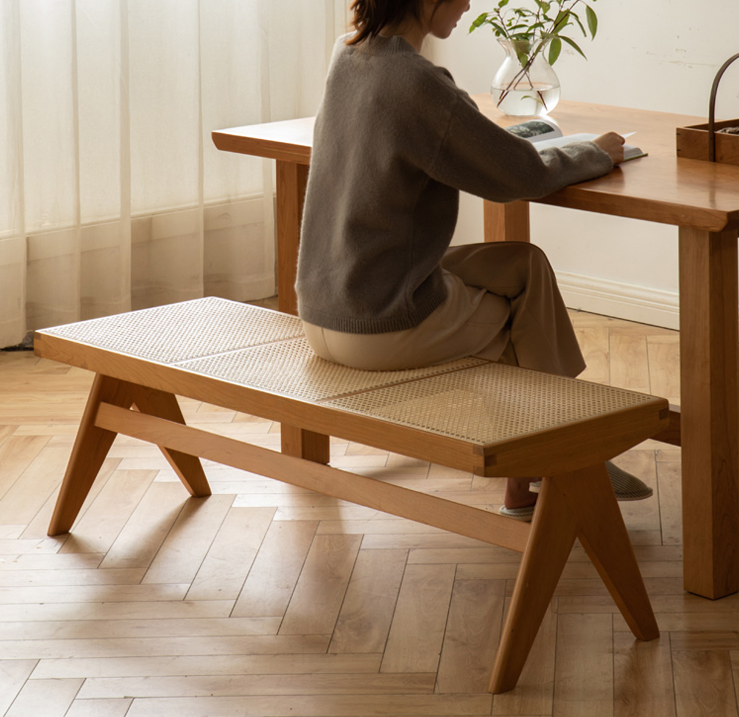 Rustic Solid Wood Bench 7