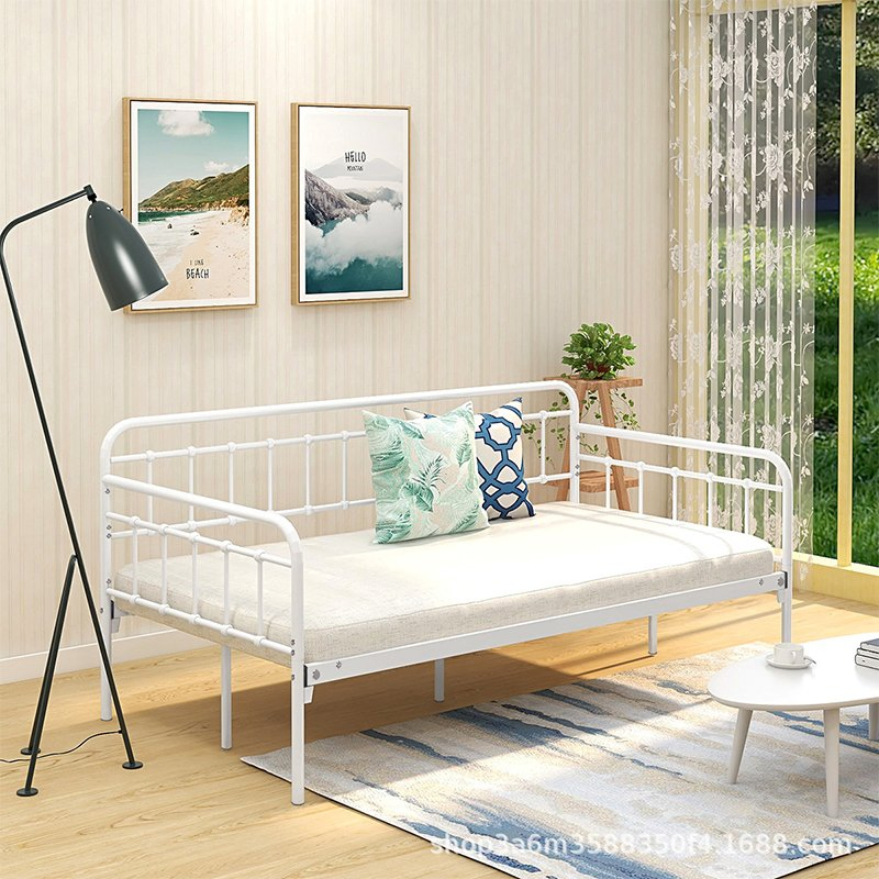 European Children's Splice Bed Iron Sofa Bed with Guardrail Crib Sitting and Sleeping Dual-Use Iron Frame Bed Manufacturers Supply