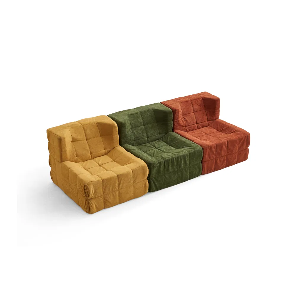 ODM Sponge 1+2+3 Foshan Velvet Set Bed Straight Row New Arrival Sofa