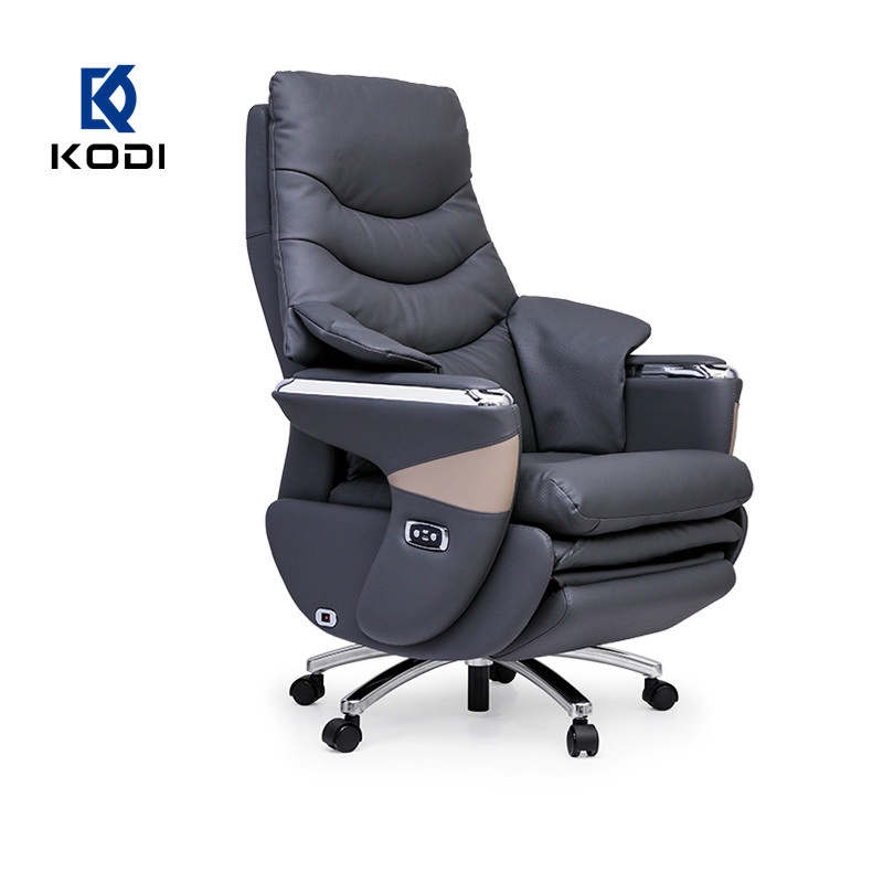 High End Office Chair Reclining Massage Leather Large Class Chair Electric Boss Chair