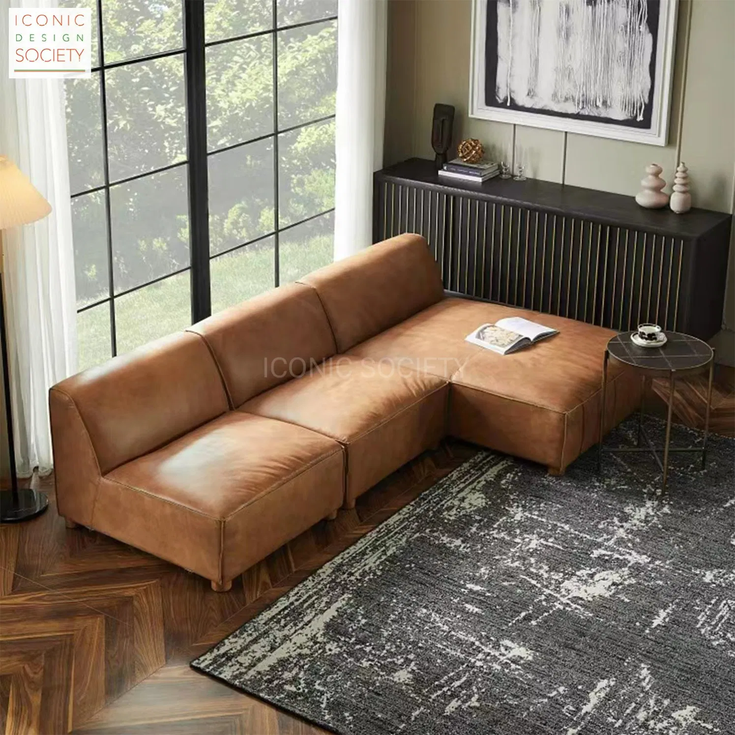 Sectional Leisure Couch Modern Living Room Furniture Modular Real Genuine Leather Sofa Set Home Furniture