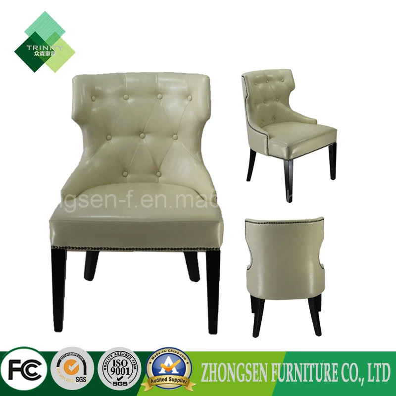 Asian Style Wingback Chair Leather Chair for Living Room (ZSC-41)