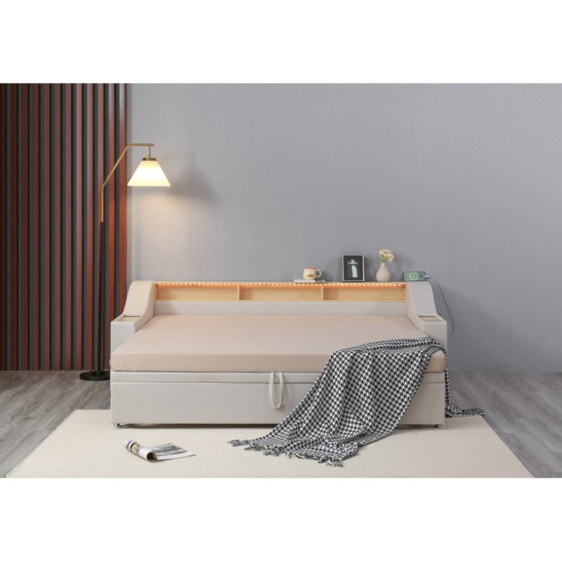 Huayang Practical Wooden Storage Trundle Bed Furniture Pull out Sofa Bed