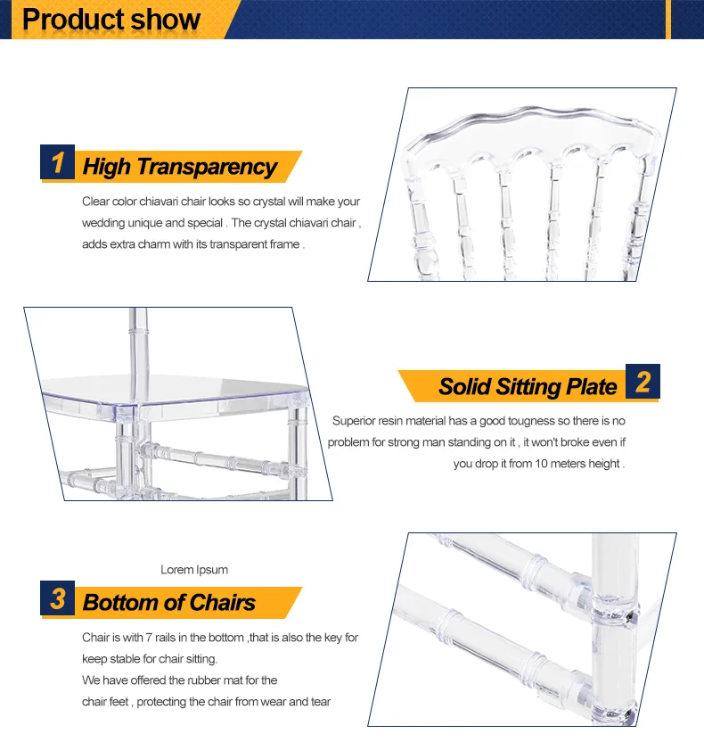 Transparent Wedding Chair Details