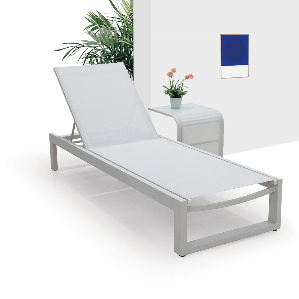 Chaise longue Darwin Foshan en aluminium pour extérieur, transat de piscine en gros, mobilier de plage
