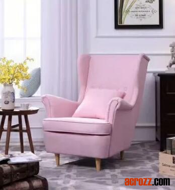 Modern High Back Upholstery Fabric Sessel Aleshia Wingback Chair for Living Room