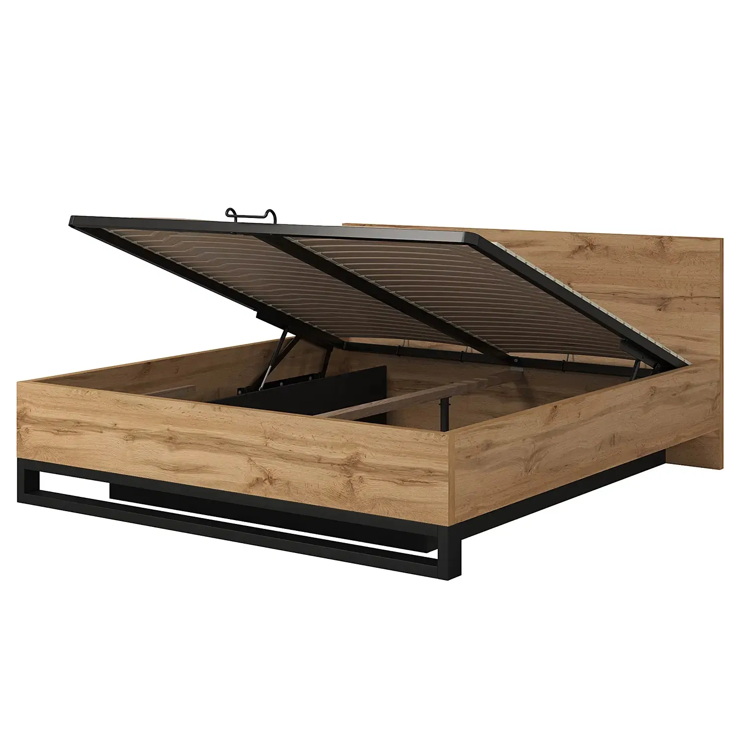 OEM Free Sample Bedroom Furniture Double Queen Bed Frame Upholstered Bed Platform Storage Bed with Lifting Bed Mechanism Smart Bed Sofa Bed Frame