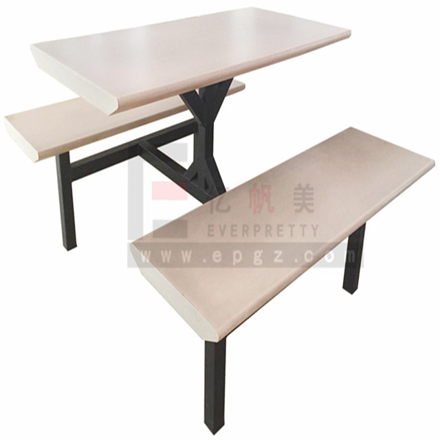 Wooden School Canteen Furniture Dining Table and Benches