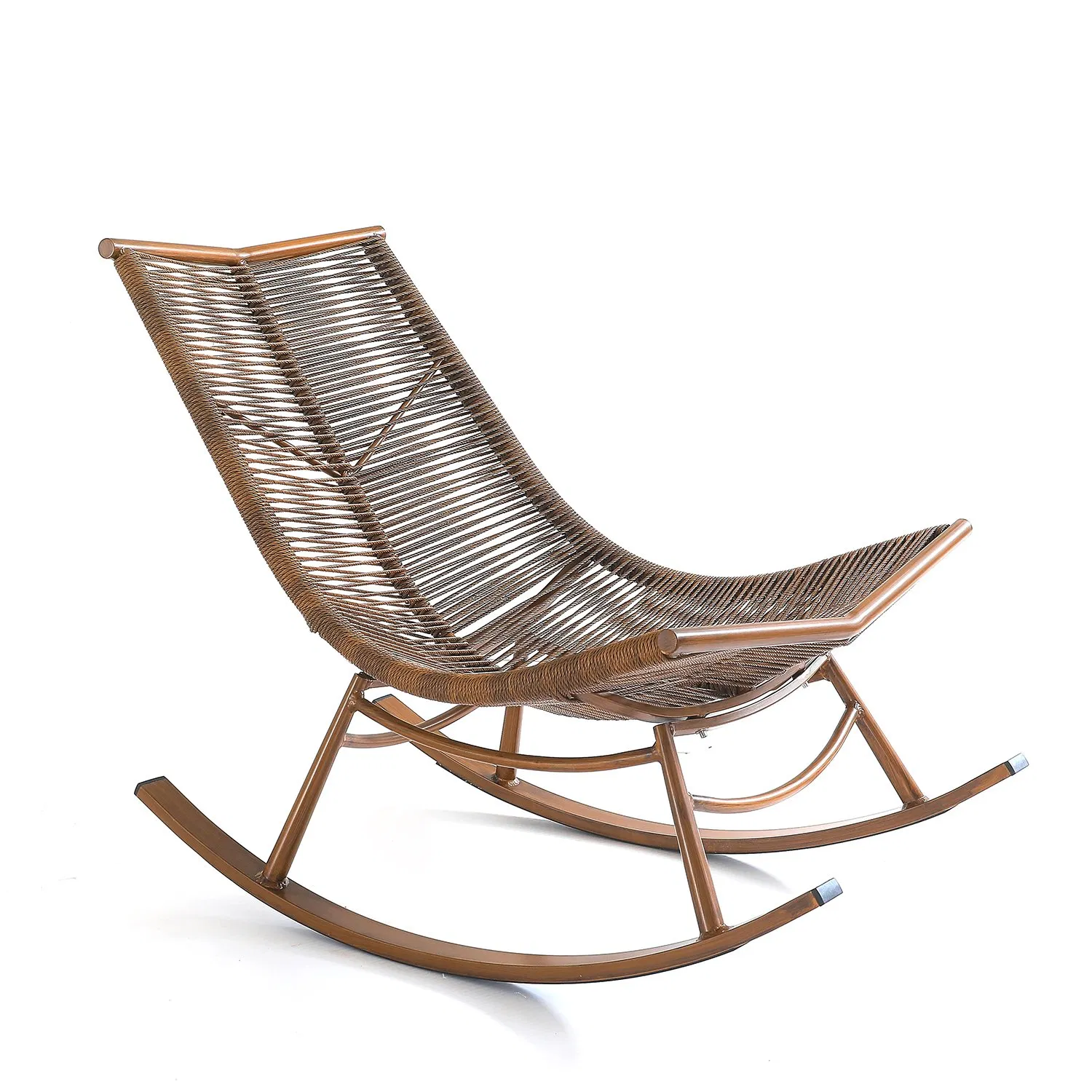 Chaise longue en rotin et aluminium pour patio extérieur, jardin, cour