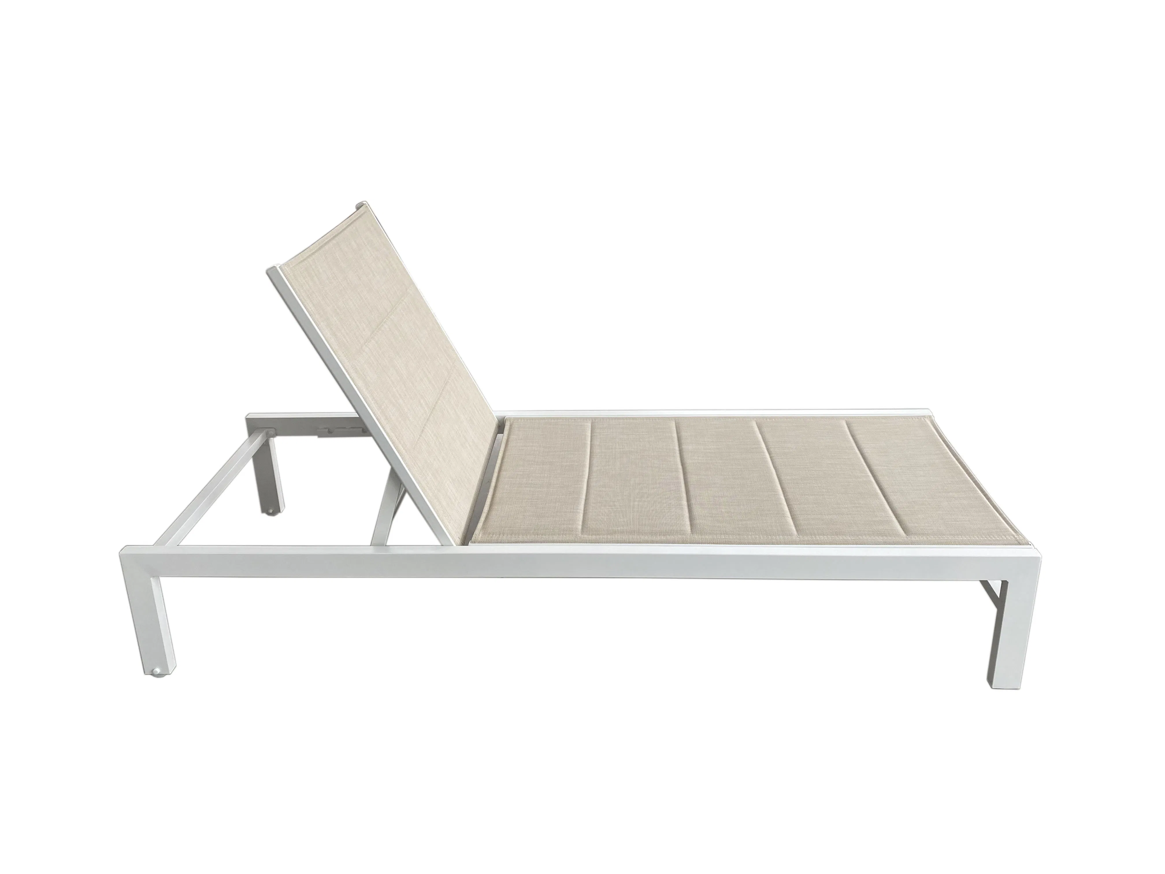 Chaise longue en aluminium pour patio, plage, extérieur, inclinable, lit de soleil pour piscine