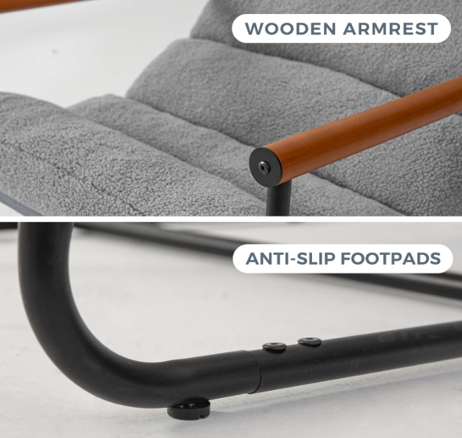 Elegant Velvet Accent Chair with Sturdy Metal Frame for Living Rooms