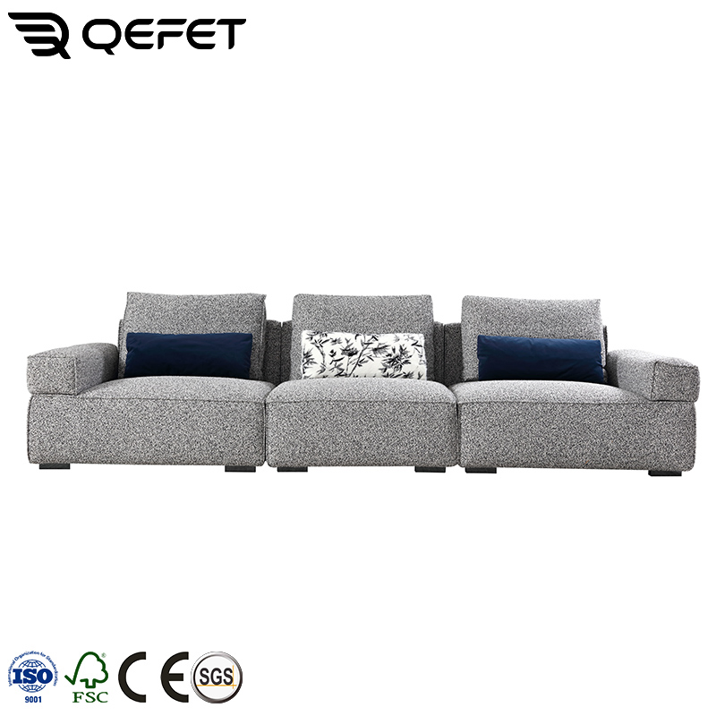 Home Living Room Furniture Dark Gray Fabric Loveseat Sofa